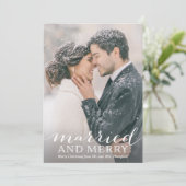 フォトクリスマスカード結婚したの新作 – メリーと シーズンカード (スタンド正面)