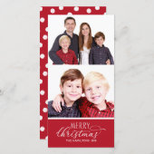 フォトクリスマスカード2枚フォトシックなスクリプト シーズンカード (正面/裏面)