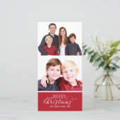 フォトクリスマスカード2枚フォトシックなスクリプト シーズンカード (スタンド正面)