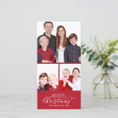 フォトクリスマスカード3枚フォトシックなスクリプト シーズンカード (スタンド正面)
