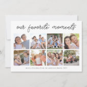 フォトクリスマスカード9 |私たちのお気に入りの瞬間 シーズンカード (正面)