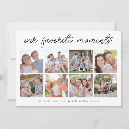 フォトクリスマスカード9 |私たちのお気に入りの瞬間 シーズンカード (正面)