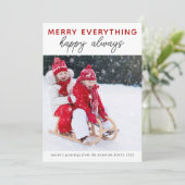 フォトクリスマスカード |すべてメリーの シーズンカード (スタンド正面)