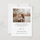 フォトクリスマスカード |アーチ型フォトホリデーカード サンキューカード (裏面)