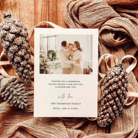 フォトクリスマスカード |アーチ型フォトホリデーカード 招待状