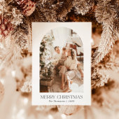 フォトクリスマスカード |アーチ型フォトホリデーカード 招待状