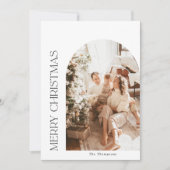 フォトクリスマスカード |アーチ型フォトホリデーカード 招待状 (正面)