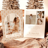 フォトクリスマスカード、チャストマスツリーホリデーカード 招待状