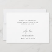 フォトクリスマスカード |ホリデーモダンカード 招待状 (裏面)