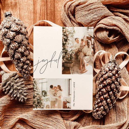 フォトクリスマスカード |ホリデーモダンカード 招待状