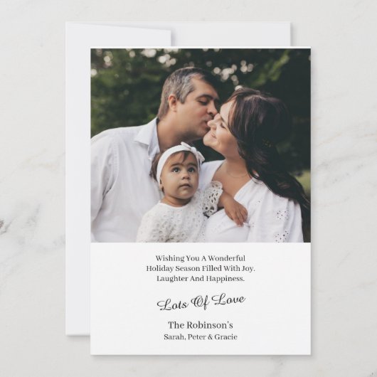 フォトクリスマスカード |ホリモダンデーフォトカード 招待状 (裏面)