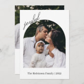 フォトクリスマスカード |ホリモダンデーフォトカード 招待状 (正面/裏面)