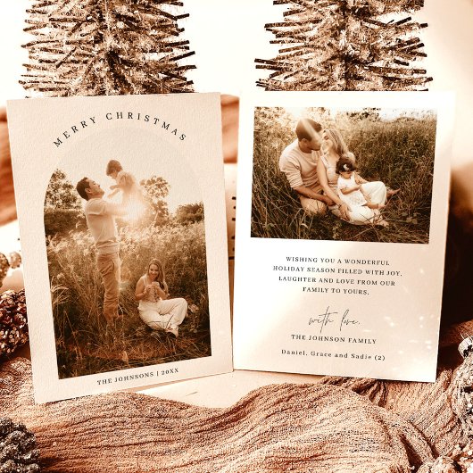 フォトクリスマスカード |ホリモダンデーフォトカード 招待状