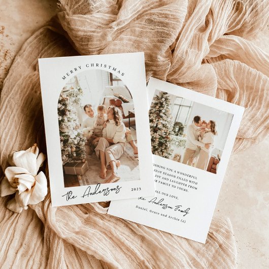 フォトクリスマスカード |ホリモダンデーフォトカード 招待状
