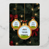 フォトクリスマスカード 箔シーズンカード (正面)