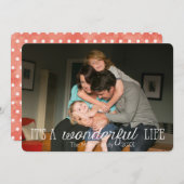 フォトクリスマスカード、素晴らしい生活 シーズンカード (正面/裏面)