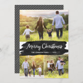 フォトクリスマスカード(3枚の写真) シーズンカード (正面/裏面)