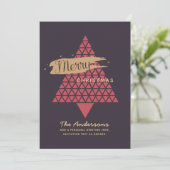 フォトクリスマスカーモダンド – メイブバラ幾何学模様 シーズンカード (スタンド正面)