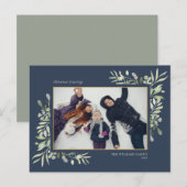 フォトクリスマスグモダンリエレガントネリーフローラ シーズンポストカード (正面/裏面)