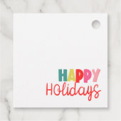 フォトクリスマスグリーティングとハッピーホリデー フェイバータグ (裏面)