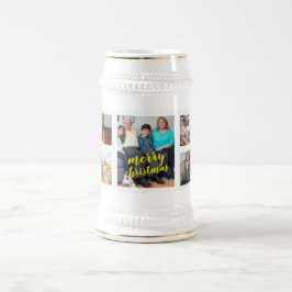 フォトクリスマスコラージュ ビアジョッキ 名入れギフト ビールジョッキ