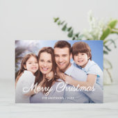 フォトクリスマススクエレガントリプト両面デザイン シーズンカード (スタンド正面)