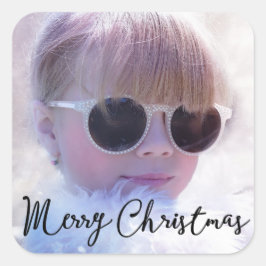 フォトクリスマススススススクエアステッカー スクエアシール