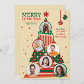 フォトクリスマスツリーオーナメントカード シーズンカード (正面/裏面)