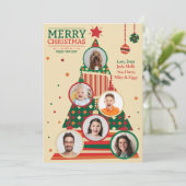 フォトクリスマスツリーオーナメントカード シーズンカード (スタンド正面)