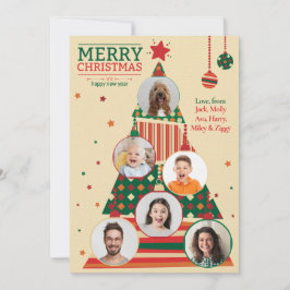 フォトクリスマスツリーオーナメントカード シーズンカード