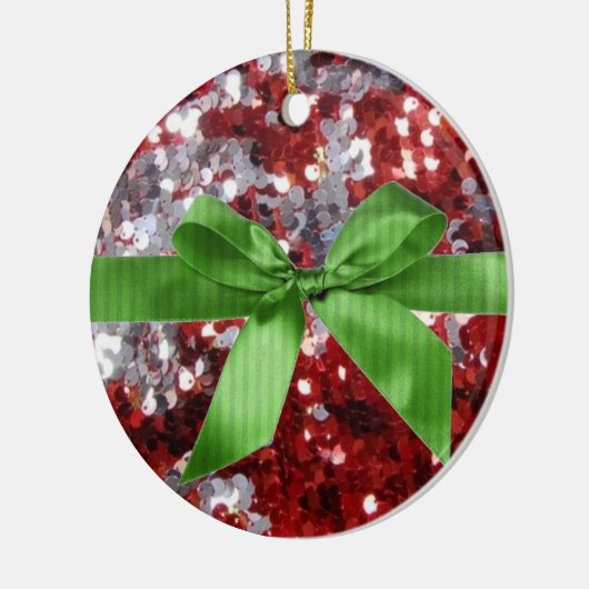 フォトクリスマスツリーオーナメントテンプレート セラミックオーナメント (左)