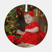 フォトクリスマスツリーギフト ガラスオーナメント (裏面)