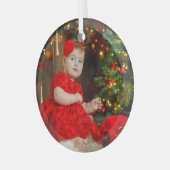 フォトクリスマスツリーギフト ガラスオーナメント (正面左)