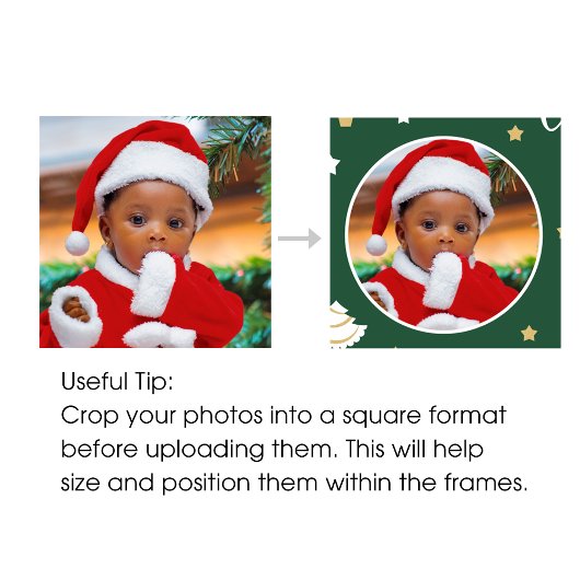 フォトクリスマスツリー名前をカスタムする赤 ラッピングペーパー