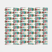 フォトクリスマスツリー フリースブランケット (正面(横))