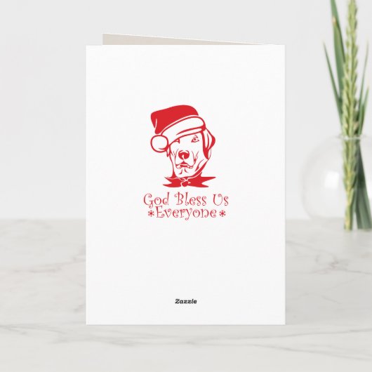 フォトクリスマスビッグレッドボウホリデーリボンフレーム カード (裏面)