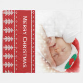 フォトクリスマスフリースブランケット フリースブランケット (正面(横))