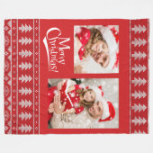 フォトクリスマスフリースブランケット フリースブランケット (正面(横))