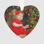 フォトクリスマスプレゼントオーナメントw年または文字 オーナメント (正面)