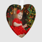 フォトクリスマスプレゼントオーナメントw年または文字 オーナメント (正面)