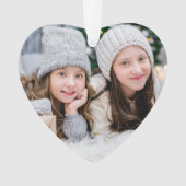 フォトクリスマスプレゼントオーナメントw年または文字 オーナメント (正面)