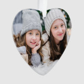 フォトクリスマスプレゼントオーナメントw年または文字 オーナメント (正面)