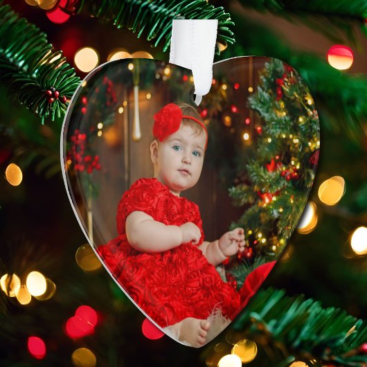 フォトクリスマスプレゼントオーナメントw年または文字 オーナメント