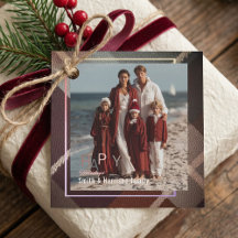 フォトクリスマスホリデープレゼントグッズギフトタグ
