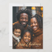 フォトクリスマスホリデーリース伝統的ヴィンテージ シーズンカード (正面)