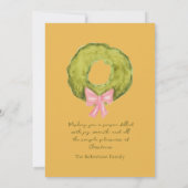 フォトクリスマスホリデーリース伝統的ヴィンテージ シーズンカード (裏面)