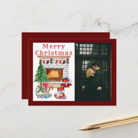 フォトクリスマスホリデー ポストカード (正面/裏面インサイチュ)