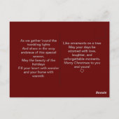 フォトクリスマスホリデー ポストカード (裏面)