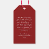 フォトクリスマスボタニカルギフトラベル ギフトタグ (裏面)