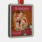 フォトクリスマスポインセチア メタルオーナメント (右)